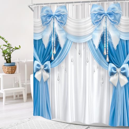 22% Off Cinbloo Bowknot Shower Curtain Set - Image 3