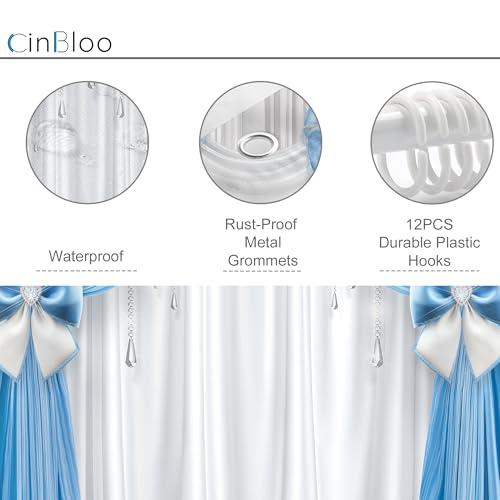 22% Off Cinbloo Bowknot Shower Curtain Set - Image 5