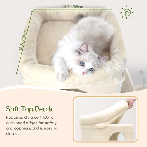45% Off Globlazer 52" Cat Tower with 3 Condos - Image 3