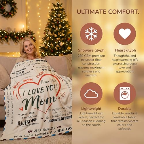 56% Off Super Soft Personalized Throw Blanket for Mom - Image 3