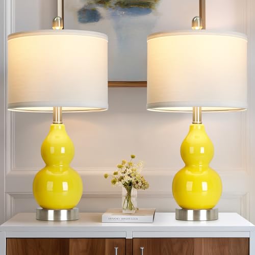 50% Off Rinweey Double Gourd Ceramic Table Lamps Set - Image 2