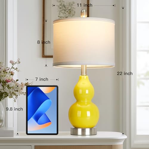 50% Off Rinweey Double Gourd Ceramic Table Lamps Set - Image 3