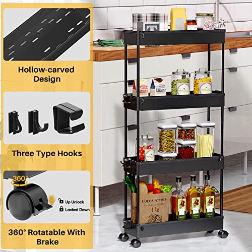34% Off SPACEKEEPER Slim Rolling Storage Cart - Image 4