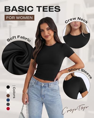 65% Off GAYHAY Women's Slim Fit Crop Top Tee - Image 2