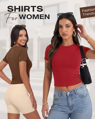 65% Off GAYHAY Women's Slim Fit Crop Top Tee - Image 4