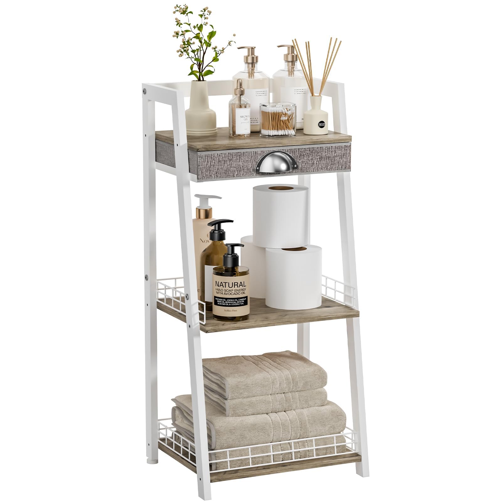 Save 50% on 3-Tier Bathroom Shelf with Drawer