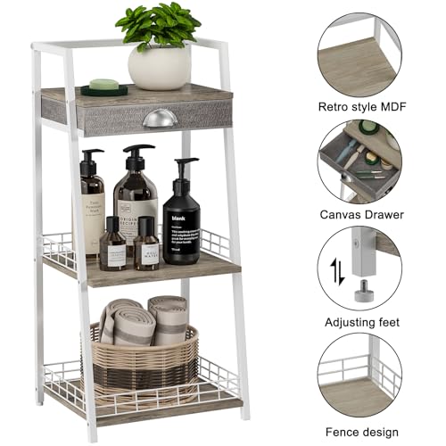 Save 50% on 3-Tier Bathroom Shelf with Drawer - Image 8