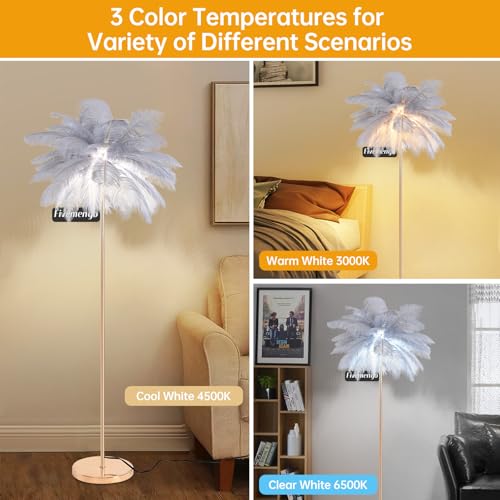 50% Off Fivemengo Ostrich Feather Floor Lamp - Image 6