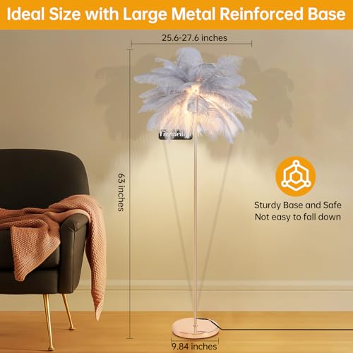 50% Off Fivemengo Ostrich Feather Floor Lamp - Image 7
