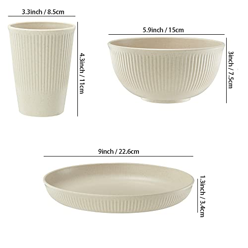 20% Off HXYPN 18pc Wheat Straw Dinnerware Set - Image 4