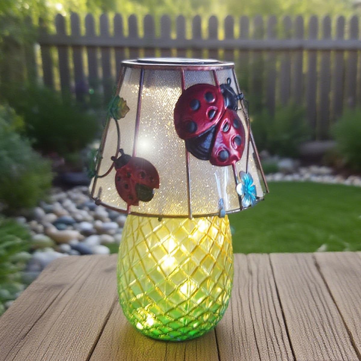 30% Off ChexLizard Ladybug Solar Table Lamps for Outdoor Decor