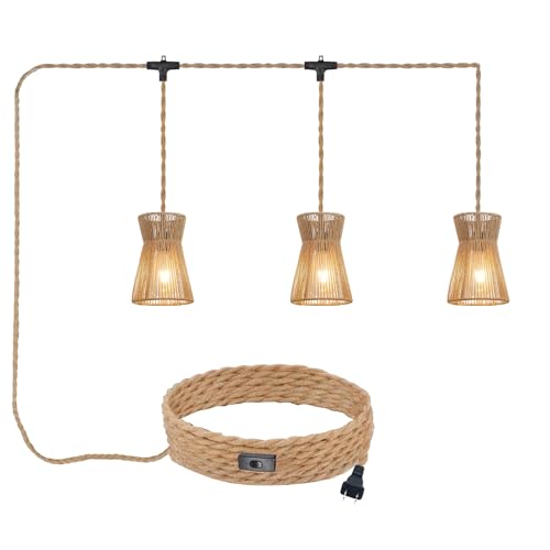 50% Off Handwoven Rattan Plug-In Pendant Light - Image 2