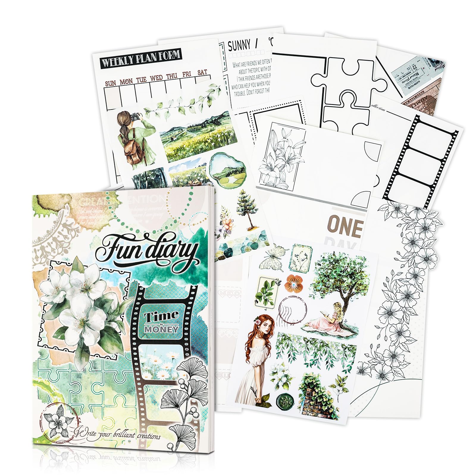 50% Off Creative Art Journal with Stickers
