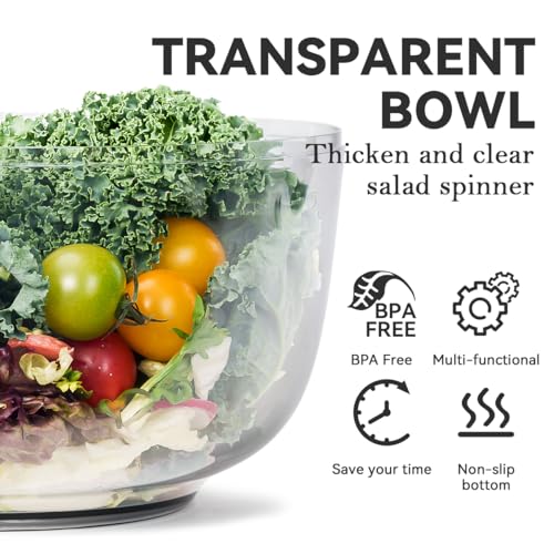 50% Off KEOUKE Manual Salad Spinner for Crisp Greens - Image 4