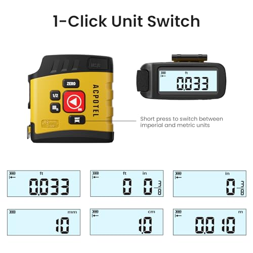 24% Off Digital Tape Measure | ACPOTEL 16ft Rechargeable - Image 5