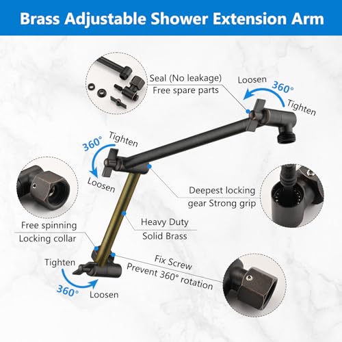 44% Off PDPBath 16-Inch Shower Arm Extender - Image 3