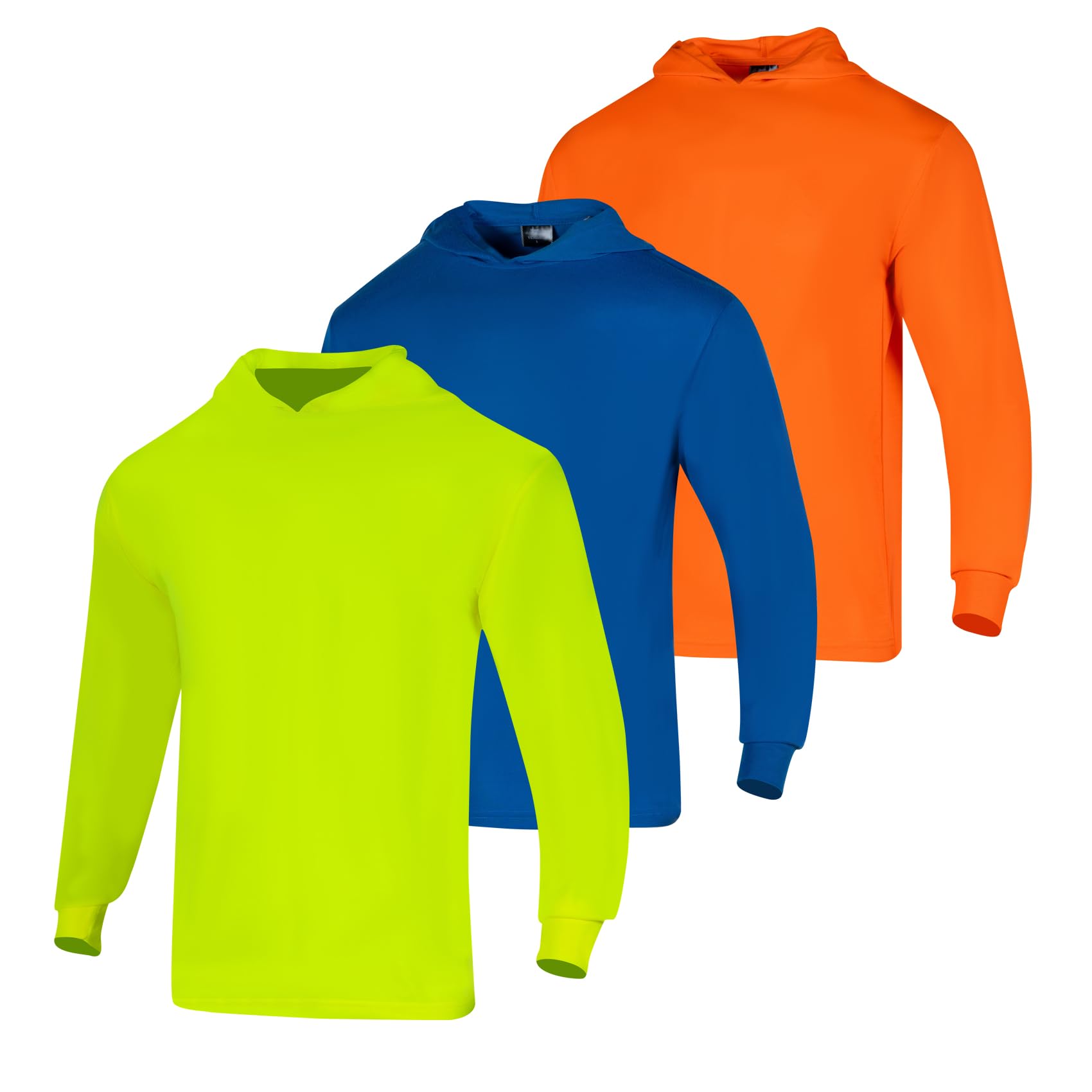 50% Off 3-Pack Hi-Vis Long Sleeve Safety Shirts for Men