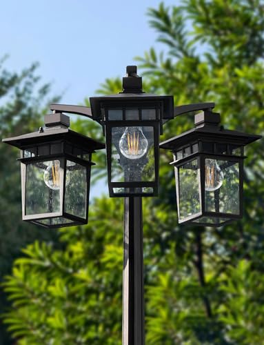 16% Off APOTO 3-Head Motion Sensor Lamp Post - Image 3