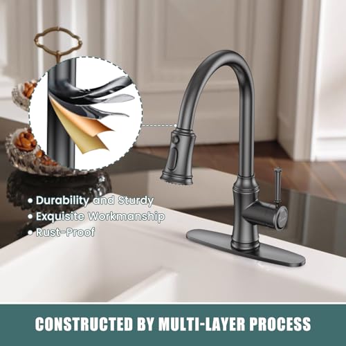34% Off Kitchen Faucet with Pull-Down Sprayer - Image 3