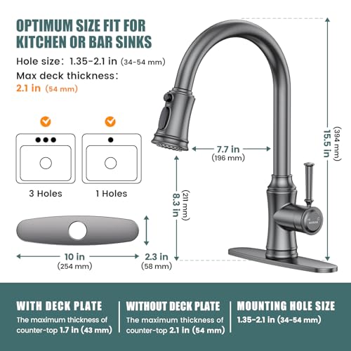 34% Off Kitchen Faucet with Pull-Down Sprayer - Image 7