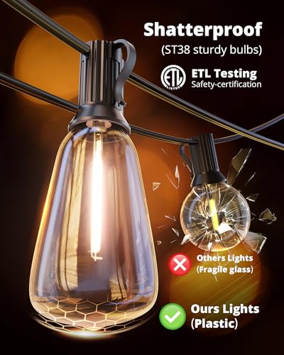 30% Off VIPAR 100ft Outdoor LED String Lights - Image 4