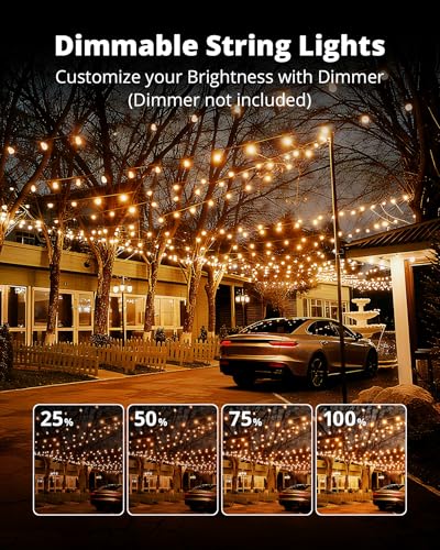 30% Off VIPAR 100ft Outdoor LED String Lights - Image 5