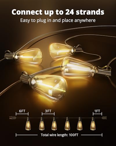 30% Off VIPAR 100ft Outdoor LED String Lights - Image 6