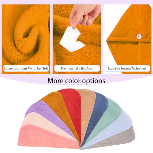 2-Pack Microfiber Hair Towel Turbans for Women - 30% Off - Image 8