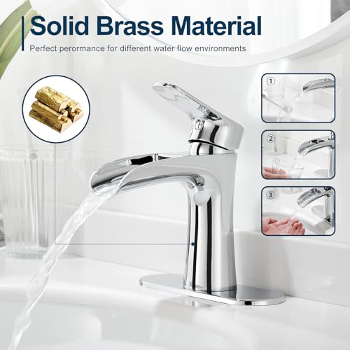 50% Off VOTON Chrome Waterfall Bathroom Faucet - Image 4