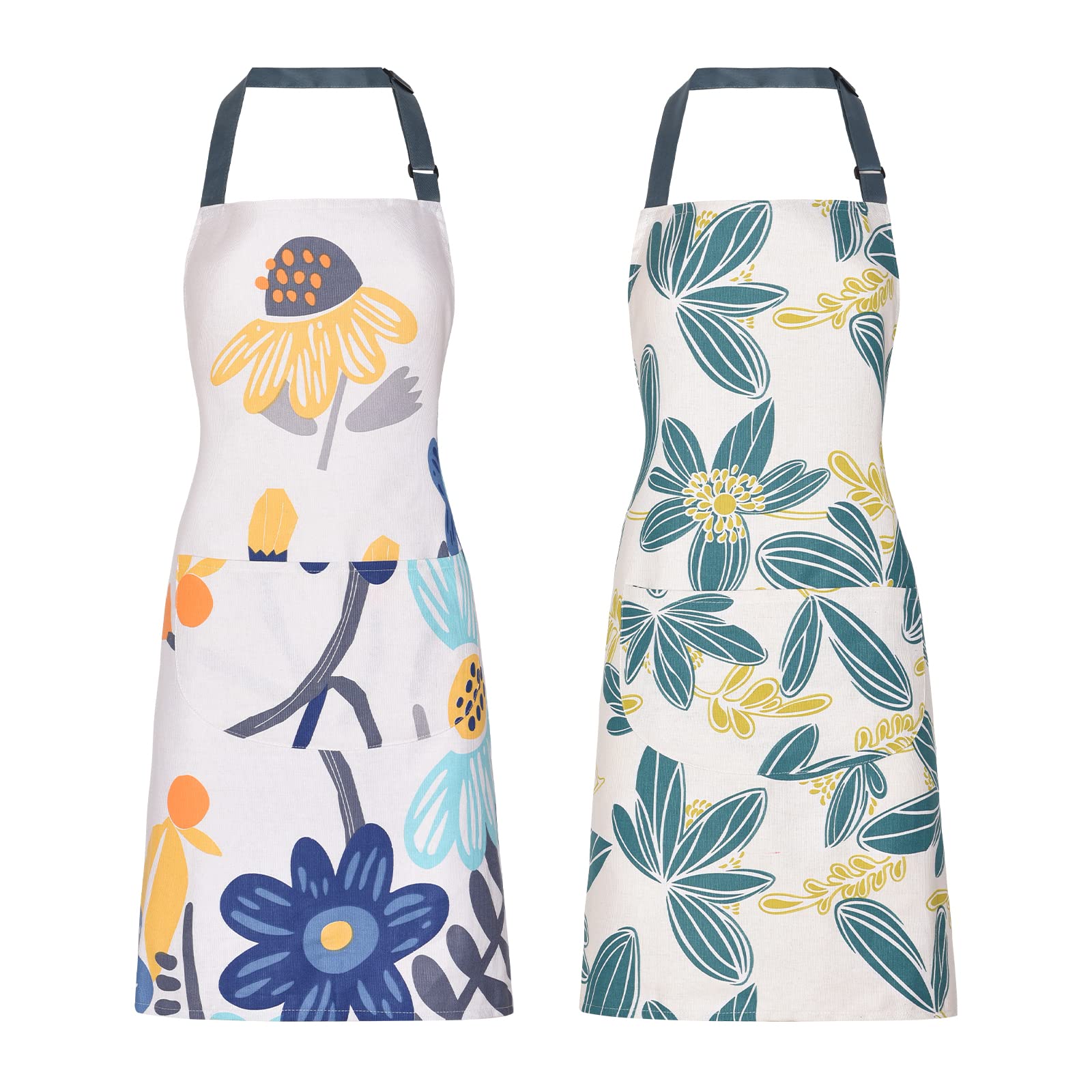 50% Off 2-Pack Floral Aprons with Pockets