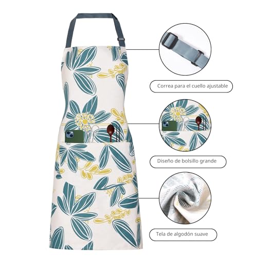 50% Off 2-Pack Floral Aprons with Pockets - Image 4