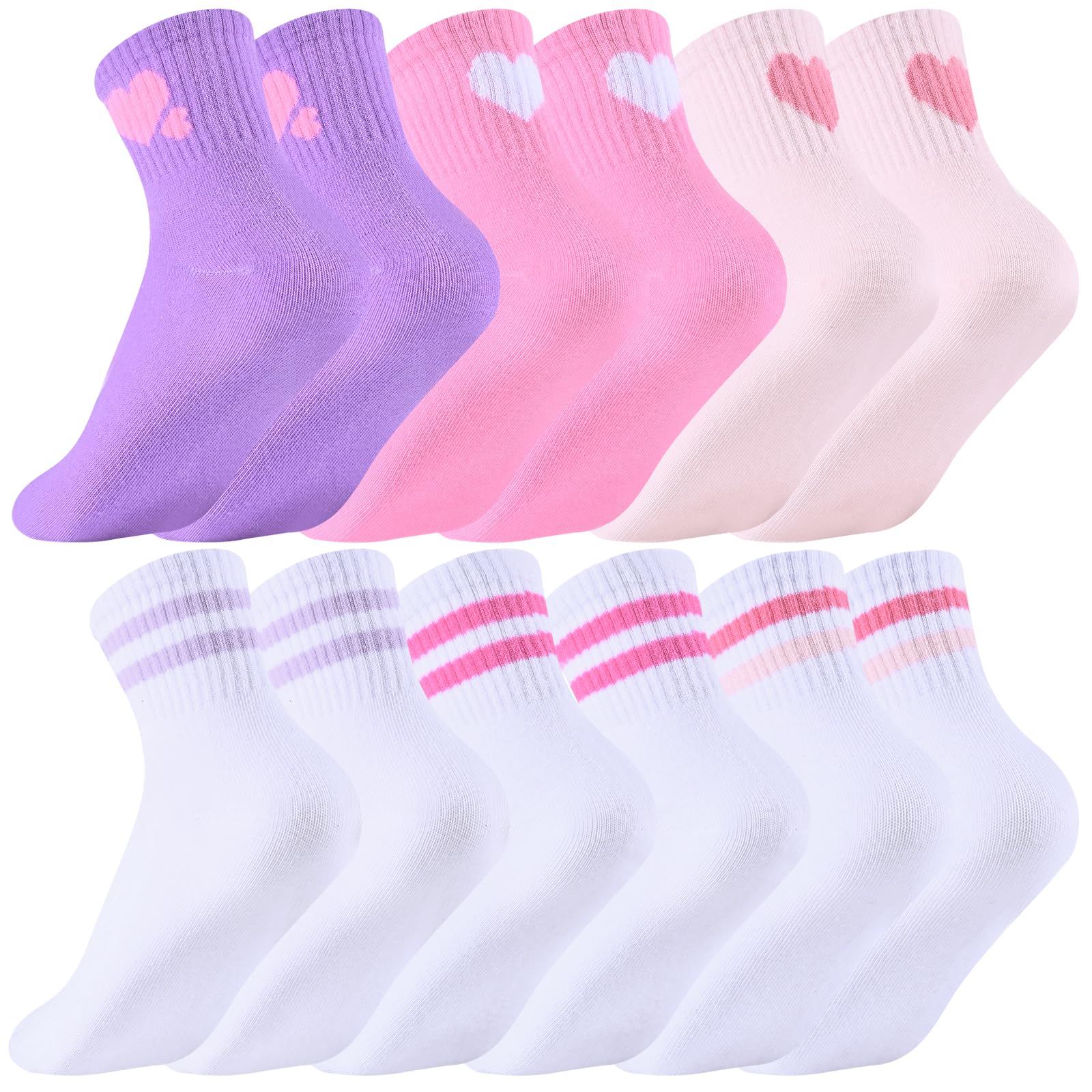 50% Off Cute Cotton Socks for Girls – 6 Pairs Set