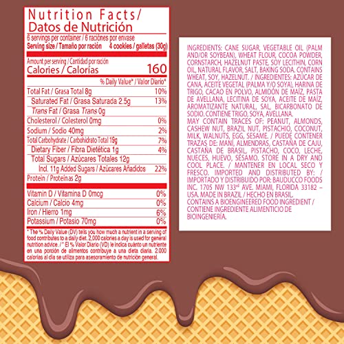 Bauducco Hazelnut Wafers - Crispy Wafer Cookies, 5 oz - Image 4