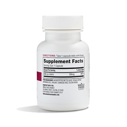 10% Off 365 Biotin 500mcg - 60 Capsules for Hair & Nails - Image 3