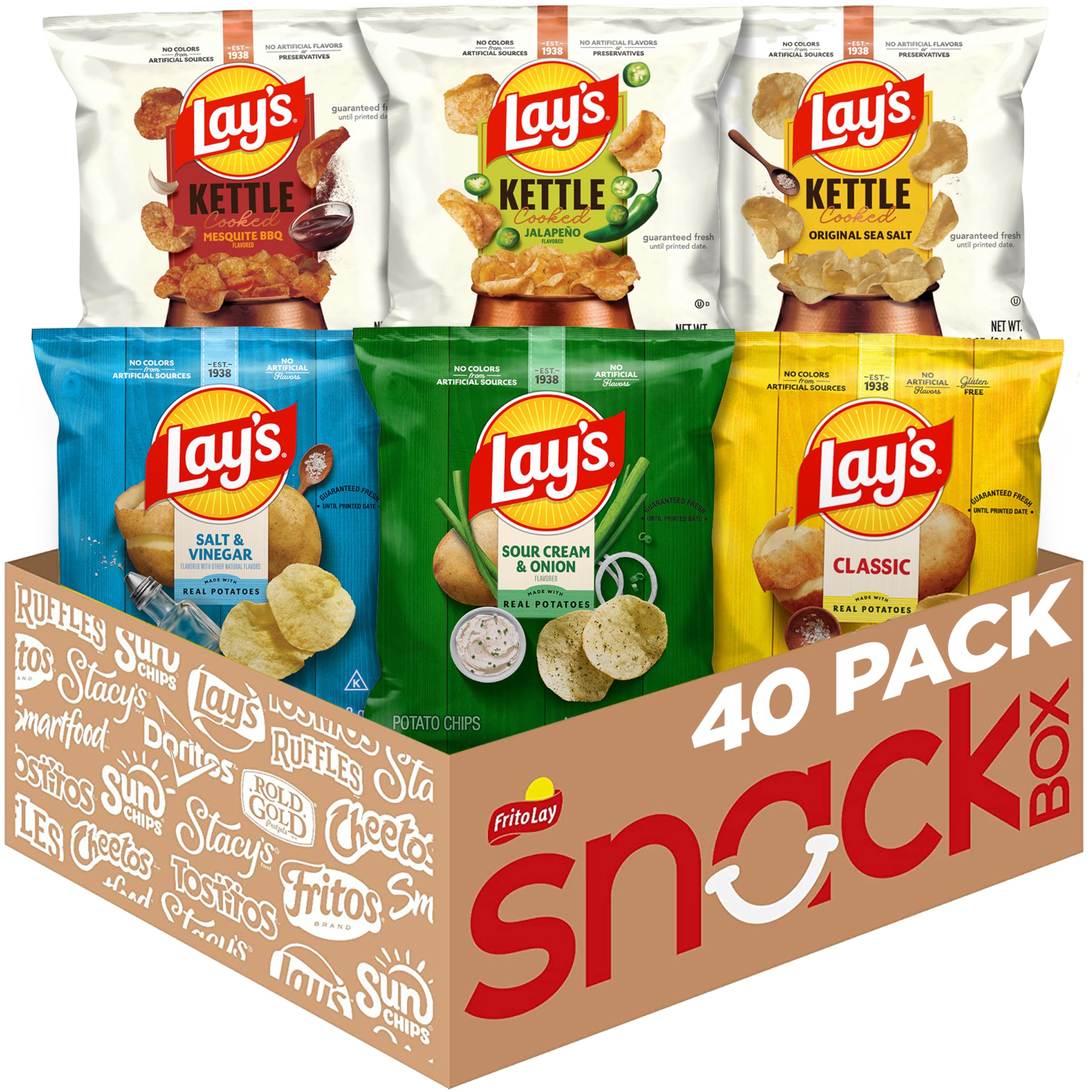 5% Off Lay's Potato Chips Variety Pack 40 Pack