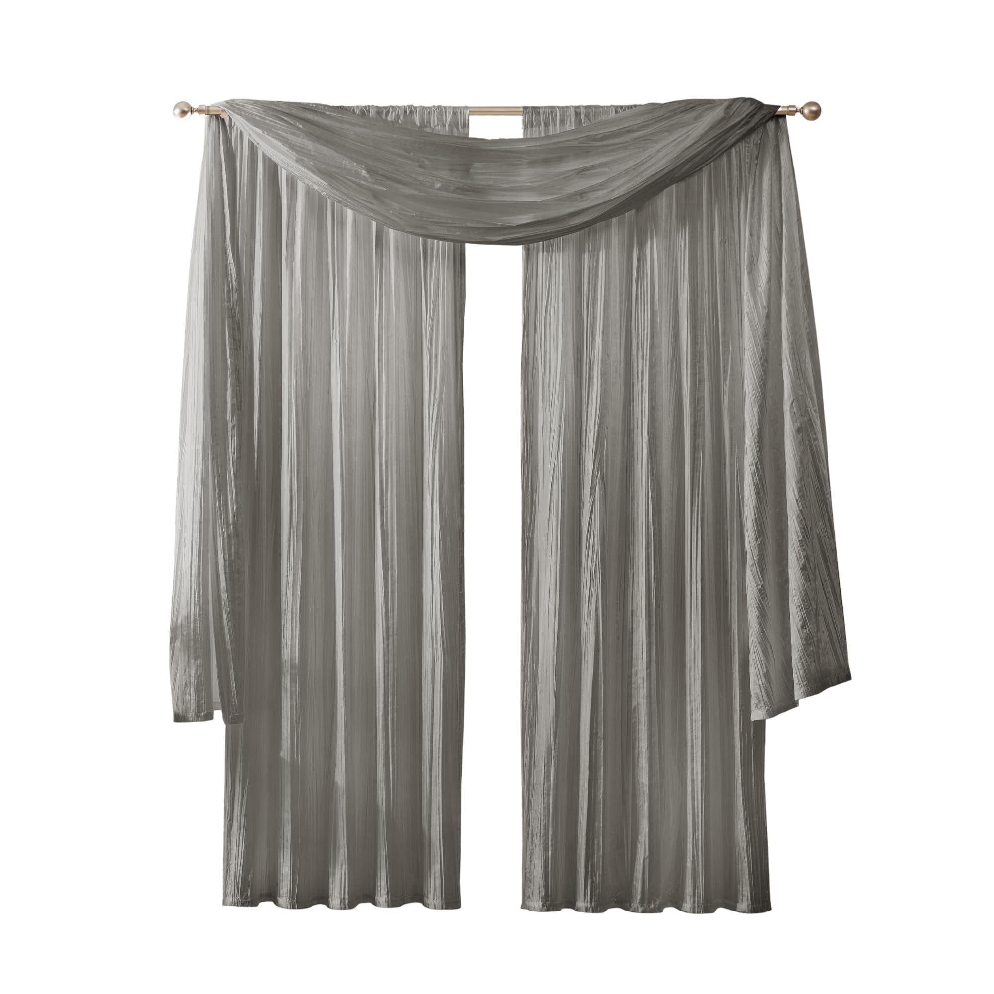 33% Off Elrene Faux Silk Curtain & Valance Set