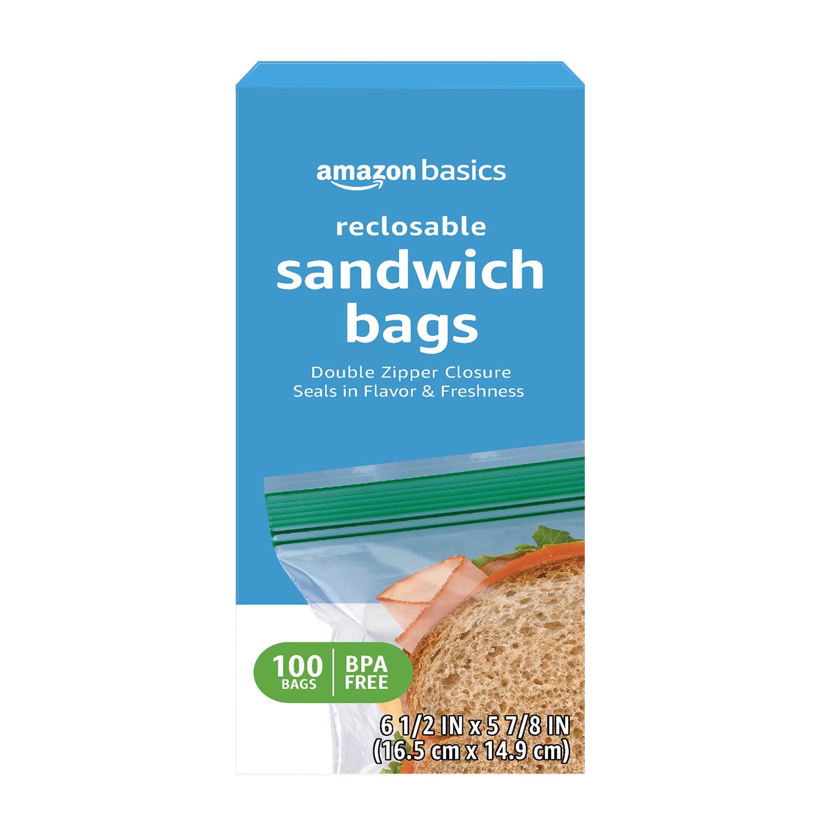 10% Off Amazon Basics Sandwich Bags - 100 Ct