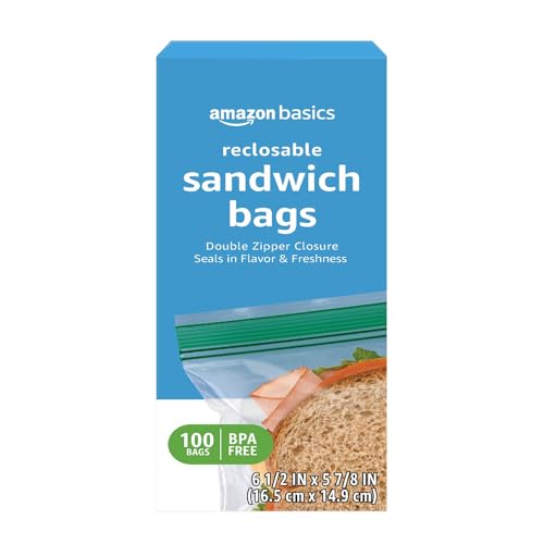 10% Off Amazon Basics Sandwich Bags - 100 Ct - Image 2