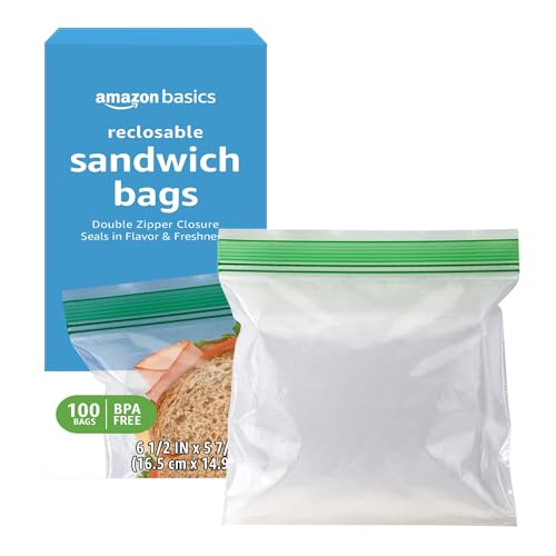 10% Off Amazon Basics Sandwich Bags - 100 Ct - Image 3