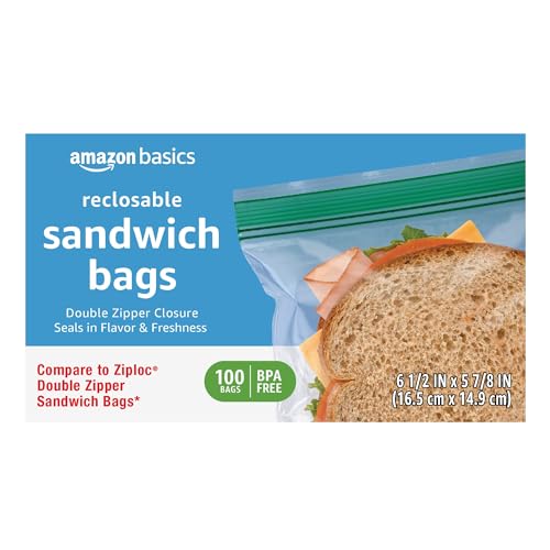 10% Off Amazon Basics Sandwich Bags - 100 Ct - Image 6