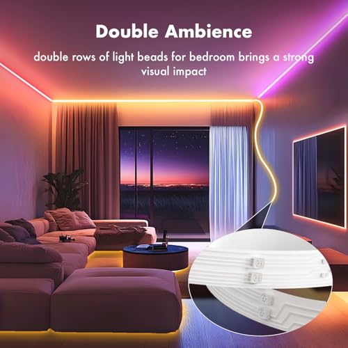 59% Off 100FT RGB LED Strip Lights with Music Sync - Image 4
