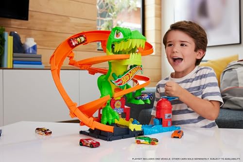52% Off Hot Wheels T-Rex Blaze Battle Playset with Car - Image 3