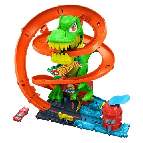52% Off Hot Wheels T-Rex Blaze Battle Playset with Car - Image 5