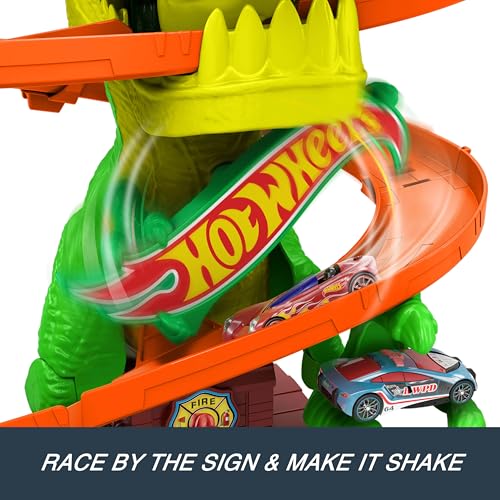 52% Off Hot Wheels T-Rex Blaze Battle Playset with Car - Image 6