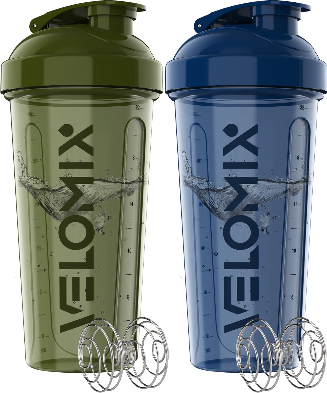 59% Off VELOMIX 2-Pack 28 oz Protein Shaker Bottles