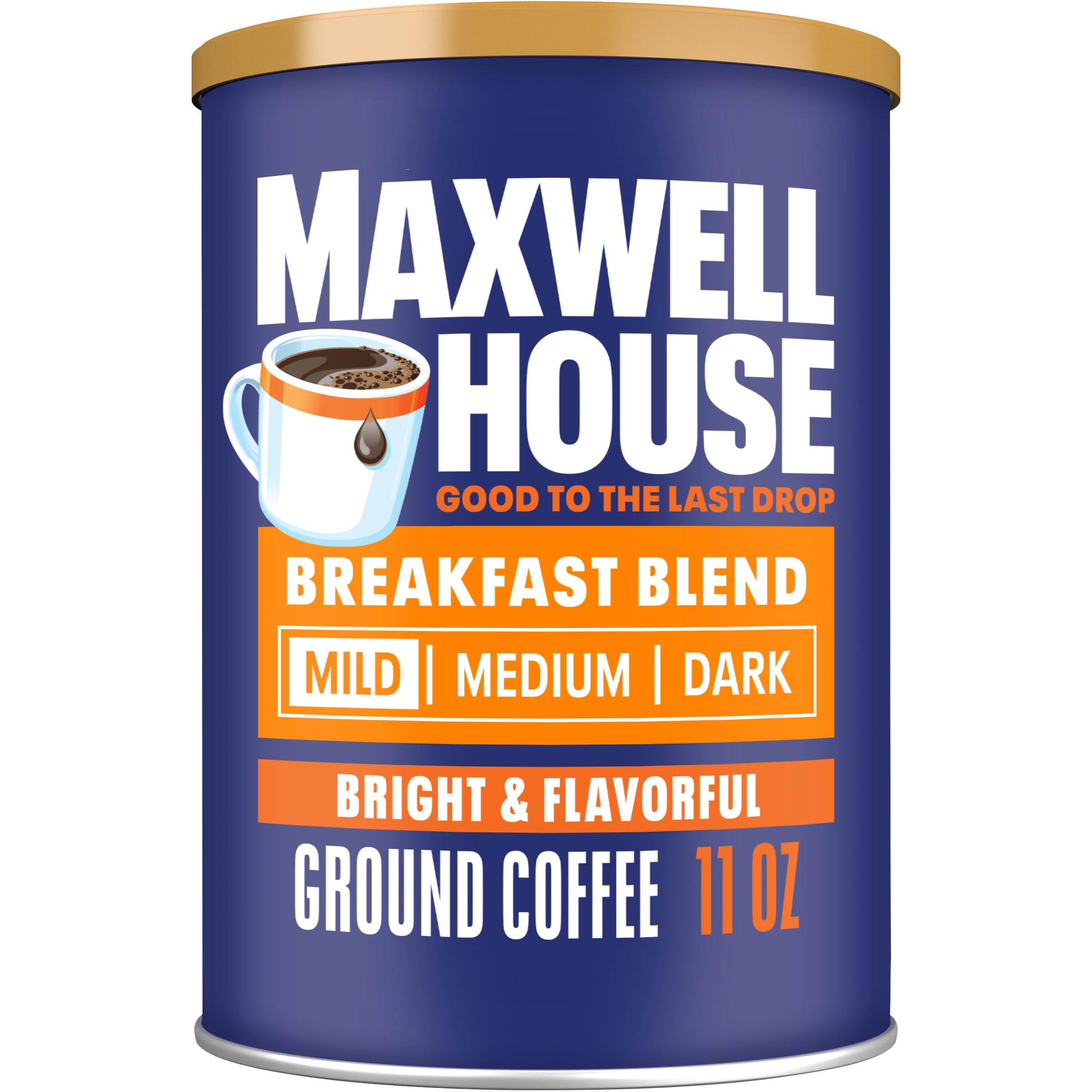 Maxwell House Breakfast Blend Ground Coffee, 11 oz