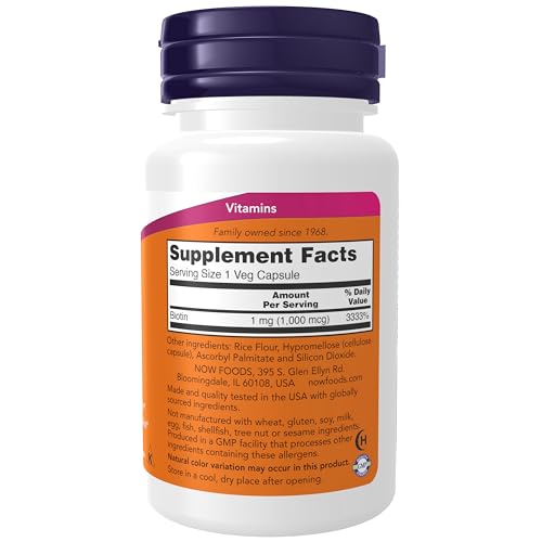 42% Off NOW Biotin 1,000 mcg - 100 Capsules Deal - Image 3