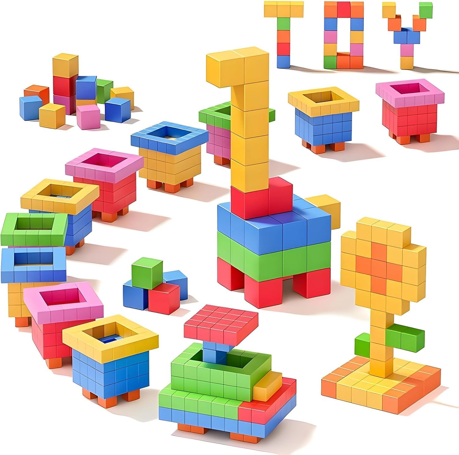 50% Off Magnetic Building Blocks for Toddlers