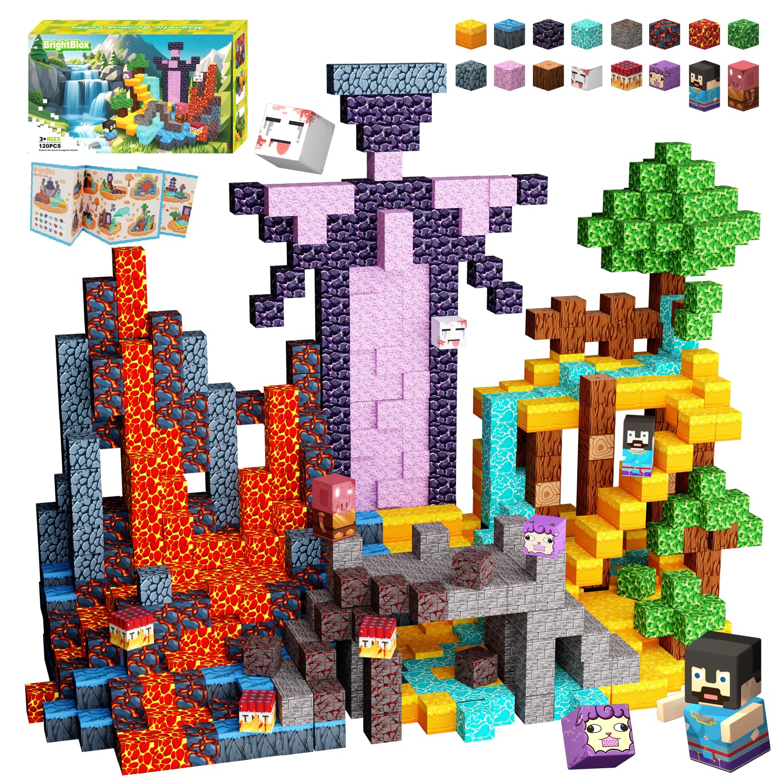 120 PCS Magnetic Blocks for Kids 3+ - 67% Off
