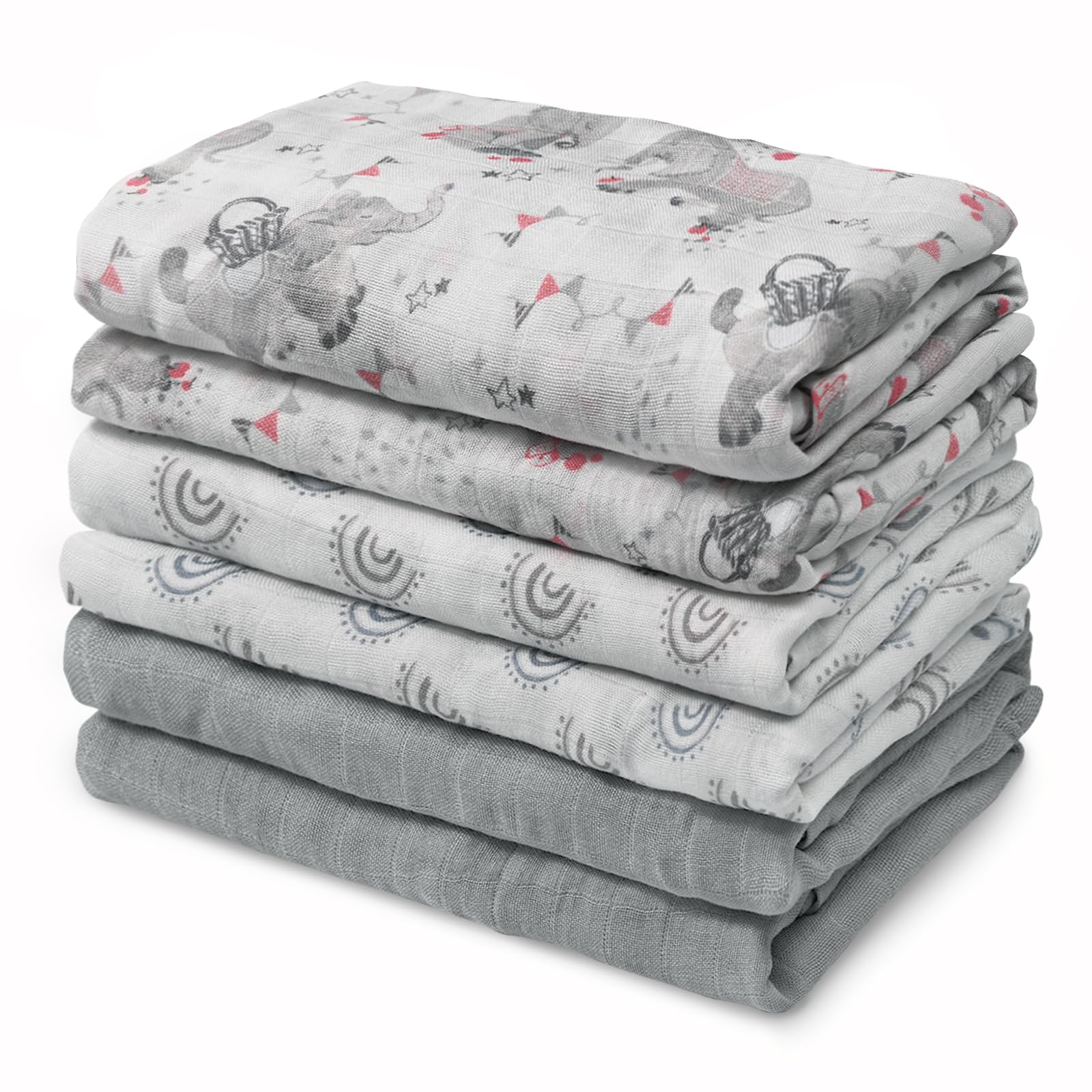 50% Off Muslin Baby Burp Cloths 6-Pack – Ultra Soft & Large